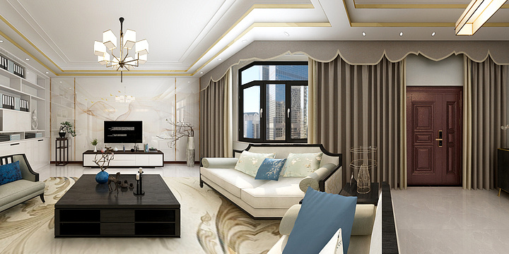 王丽均-自建别墅-新中式轻奢-装修设计方案