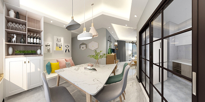 VV的家-富川瑞园107方北欧张姐-装修设计方案