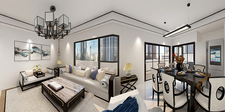 胡日寿-10#01户型-新中式-1-装修设计方案