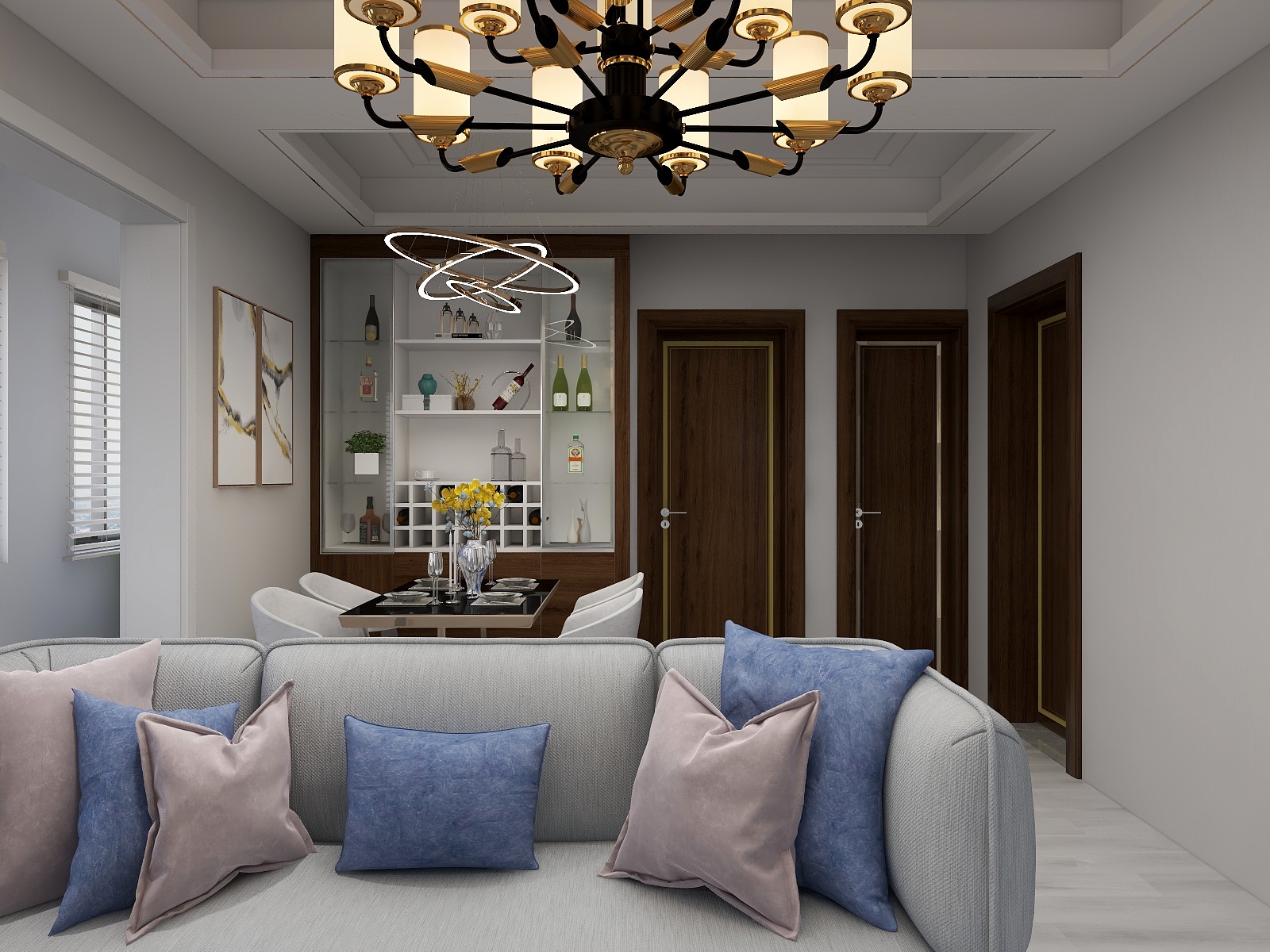 设计六六-瑞和园89.50㎡B户型3室2厅1卫-装修设计方案