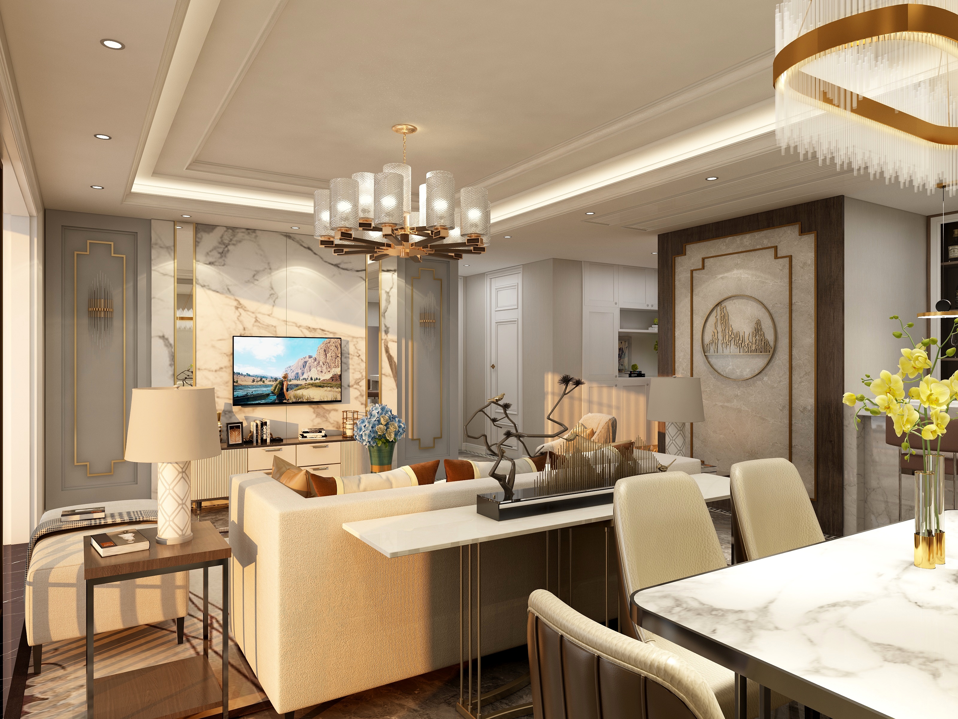 广安装修设计师-绿城江南里152㎡3室-装修设计方案