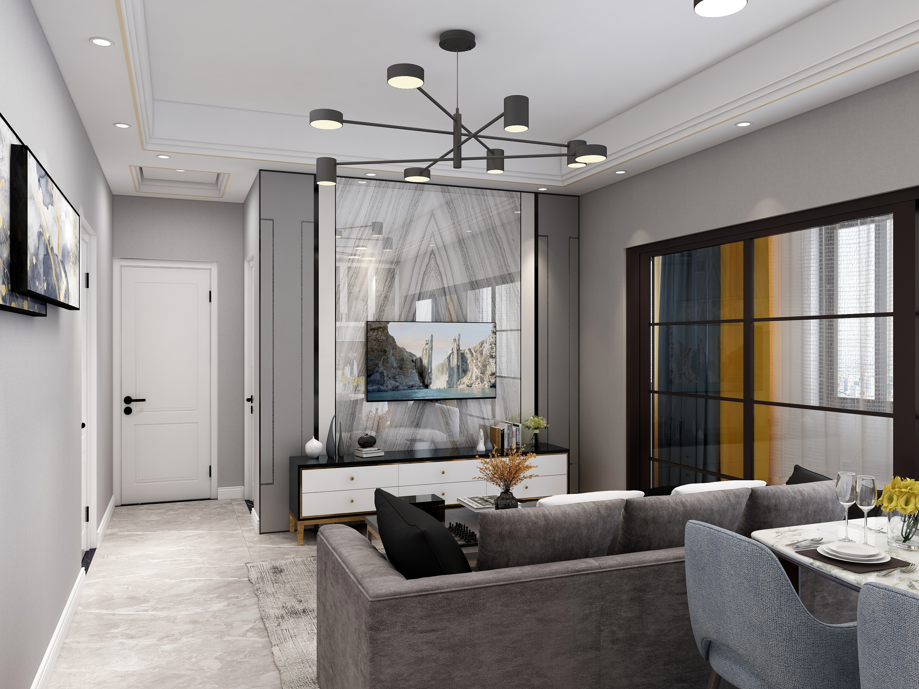 艺云装饰王磊-瑞和园89.50㎡B户型3室2厅1卫-装修设计方案