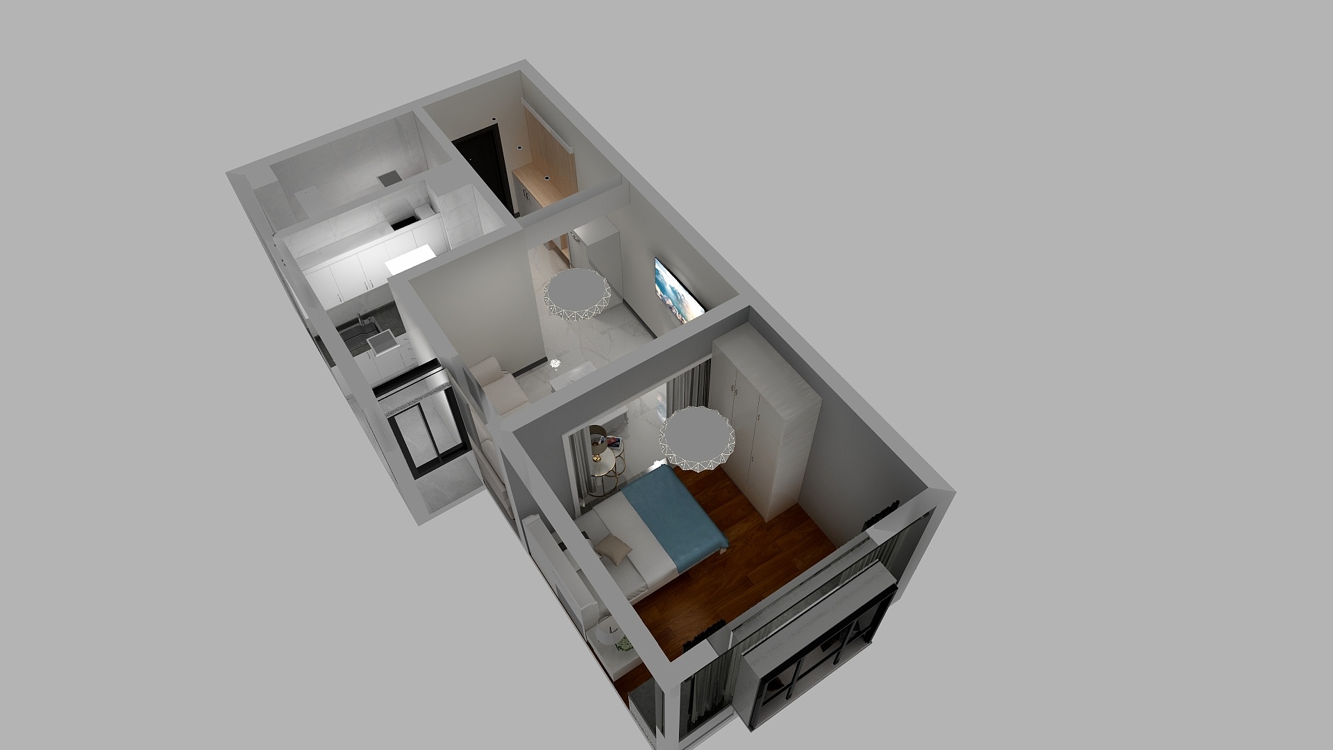 好大儿安嘉煜-兰州三兆家园45.48㎡-装修设计方案