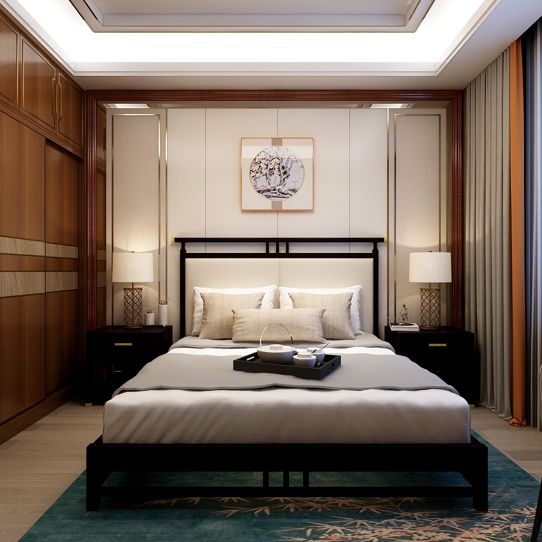 新疆友森装饰工程有限公司-新中式122平3房-副本-装修设计方案