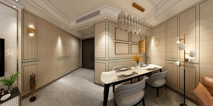 好光设计-轻奢兰客餐厅-凯旋珑城369-装修设计方案