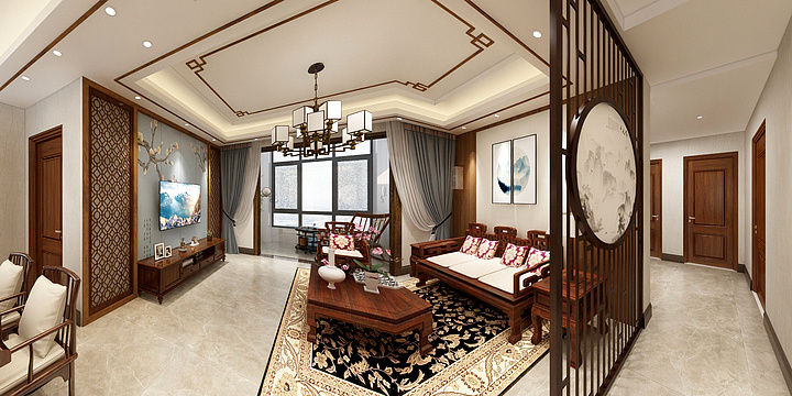 南瓜藤111-吉安卓远装饰工程有限公司东方塞纳17-1901-装修设计方案