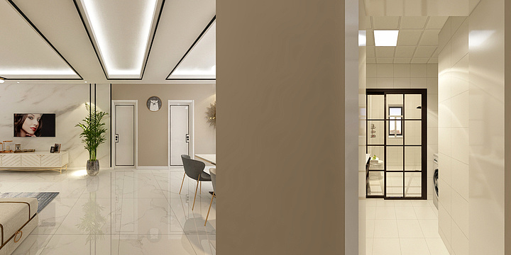 设计师马文娇-灰调莫妮卡-现代简约-米东公务员129-装修设计方案