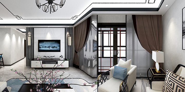 徽小羽1-微风之城边套新中式-装修设计方案