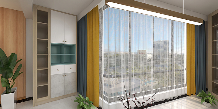 资中謙禾設計陳傑-北欧风格翡翠园二期12-1-804-装修设计方案