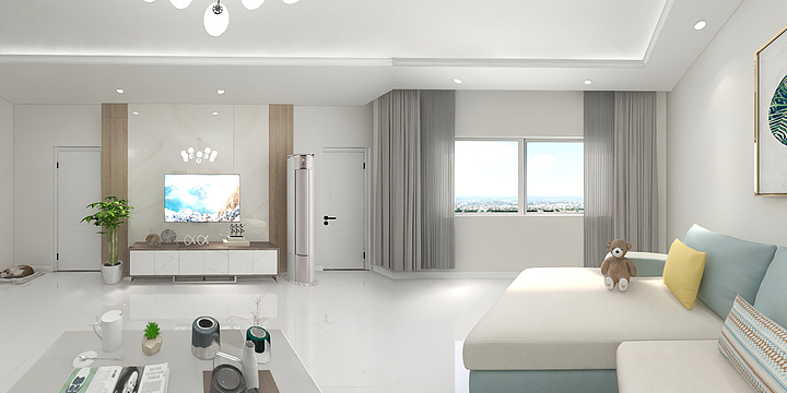 岚奇Devise-C户型三室两厅一厨一卫-装修设计方案