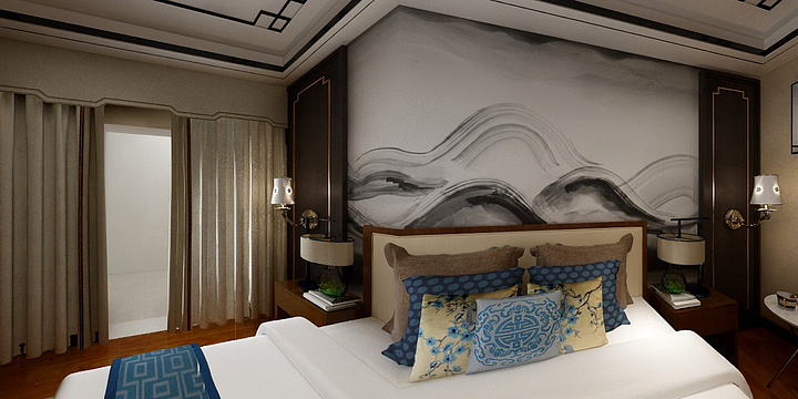 CombohGkT-卧室(新中式-装修设计方案