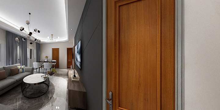 一l-瑞和园89.50㎡B户型3室2厅1卫-装修设计方案