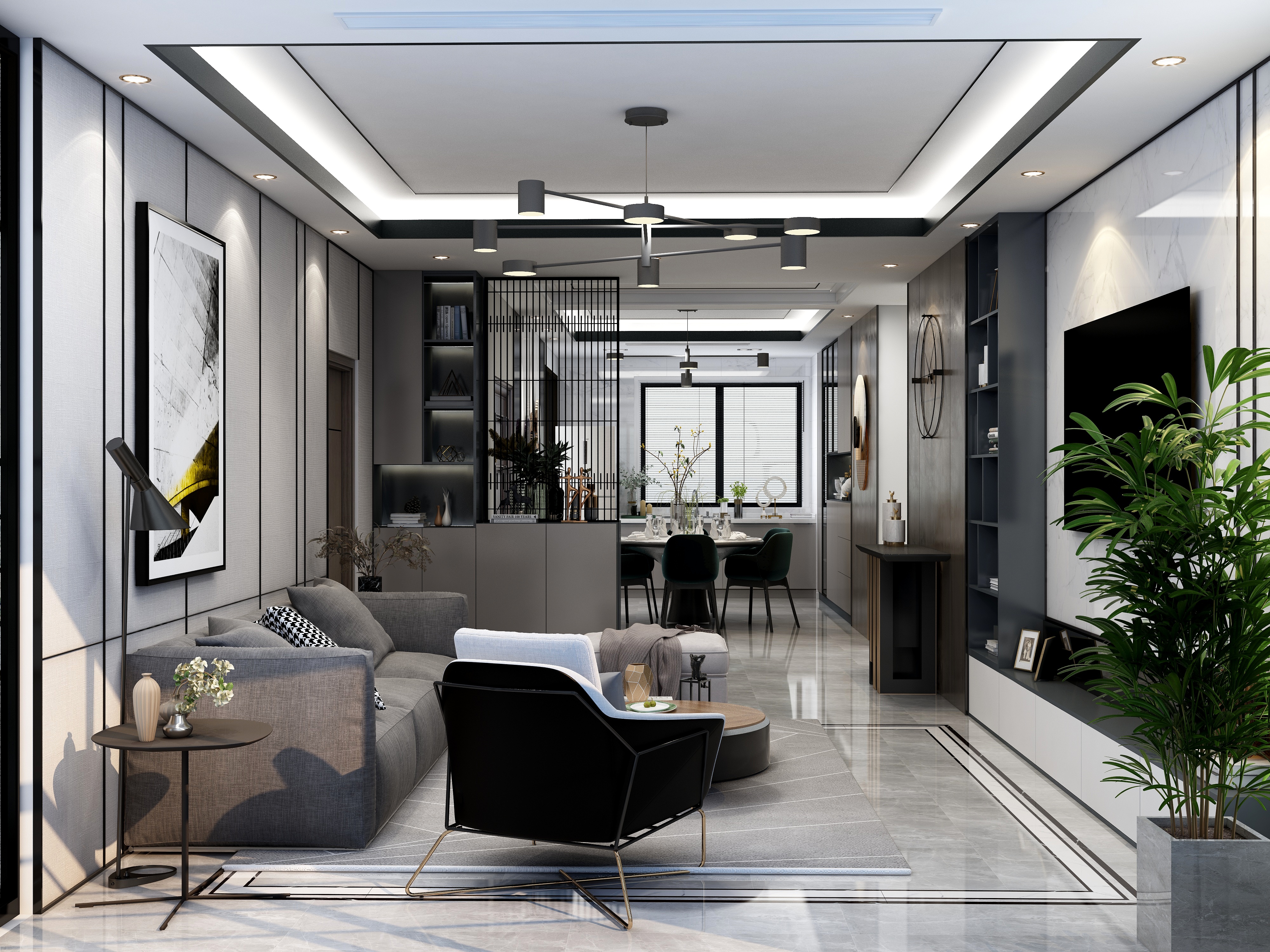 畅美装饰JOjn-现代简约-130平-3房-副本-装修设计方案