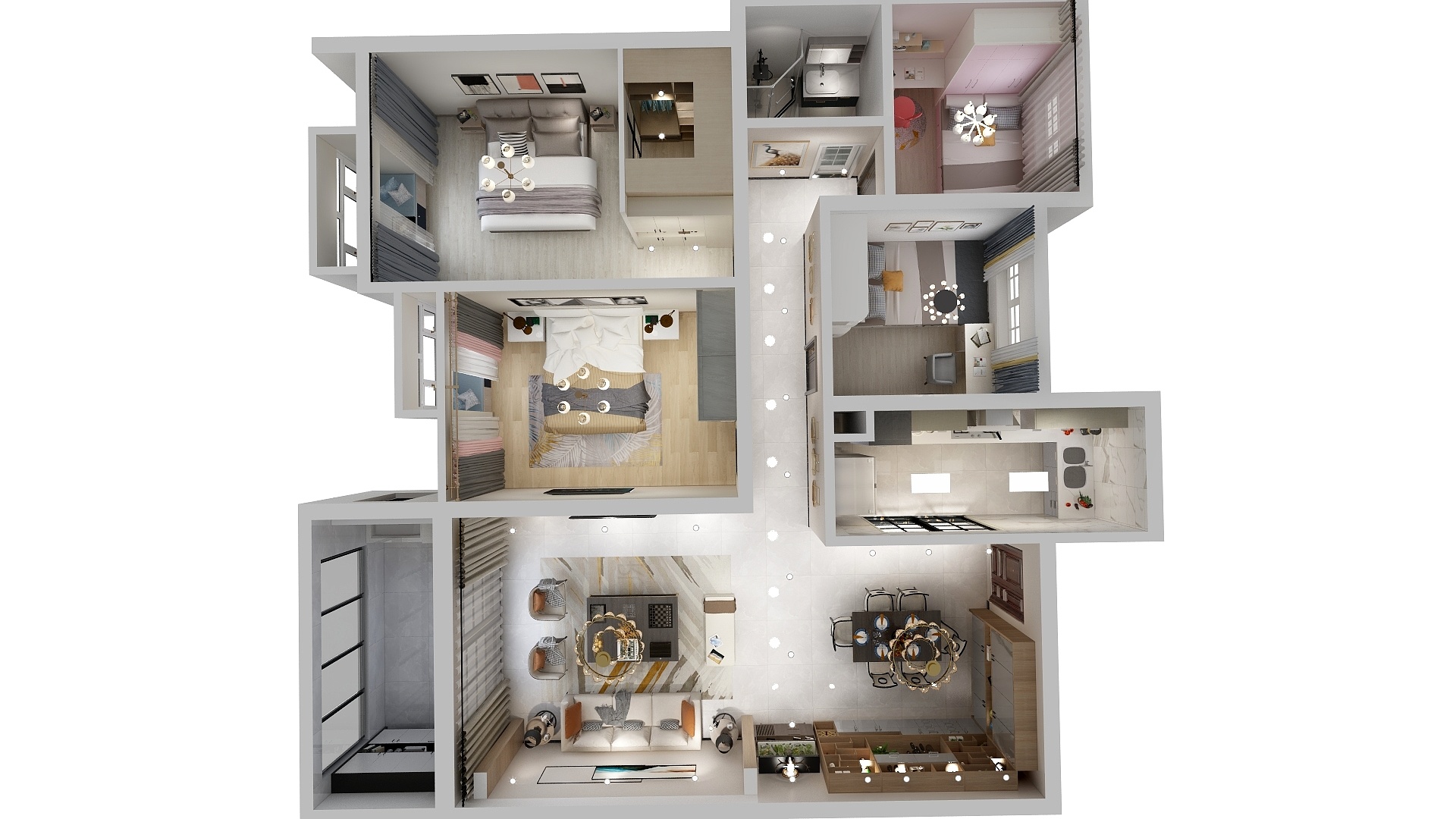 首席设计师蒋文东-悦澜湾22#802效果图-装修设计方案