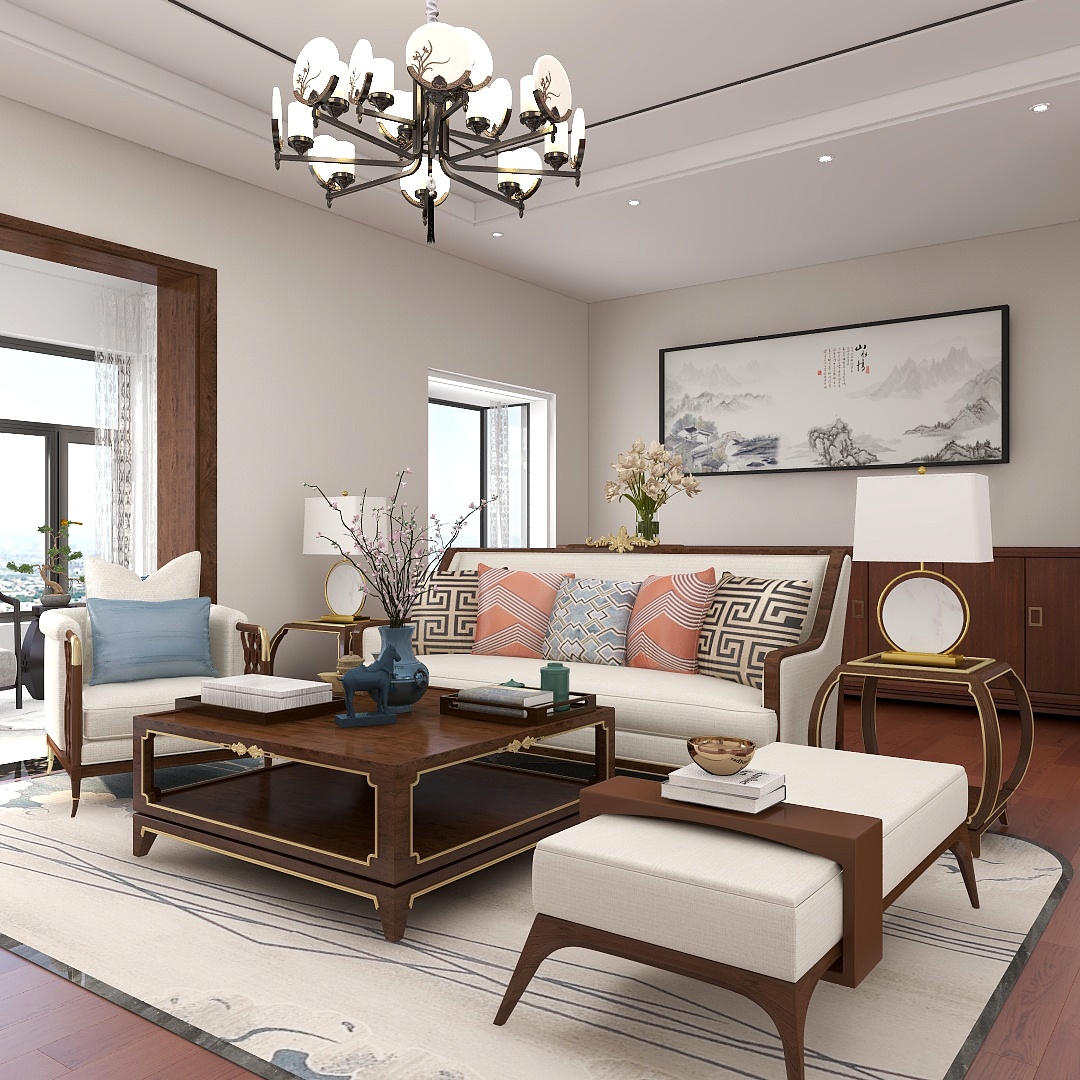 Ms张张-雍锦锦湖中式风装修效果图