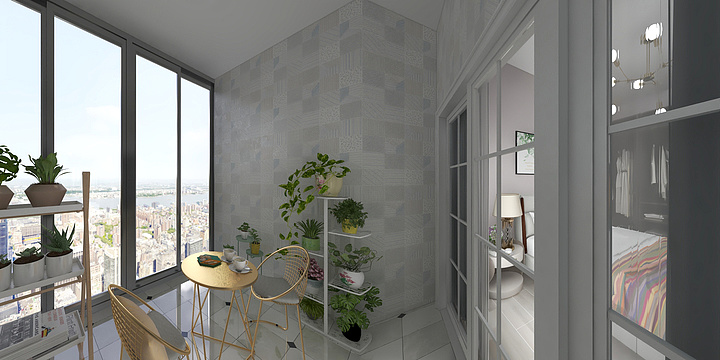 酷家乐-简墨-5K单空间风格替换全景图-万家花城万和苑-装修设计方案