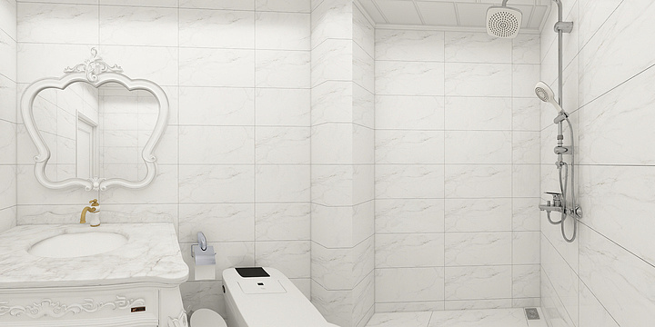 中原战区南阳白雪-大溪地9号楼1楼西户负一楼卫生间-装修设计方案