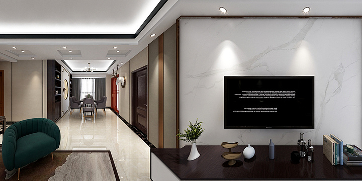 肇庆市方圆装饰设计服务有限公司-旺城一号新中式-装修设计方案