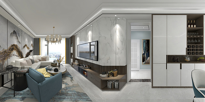 佛前盛开的蓝莲花-凯旋1-1905-装修设计方案