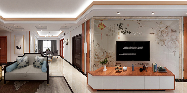 肇庆市方圆装饰设计服务有限公司-旺城一号中式-装修设计方案