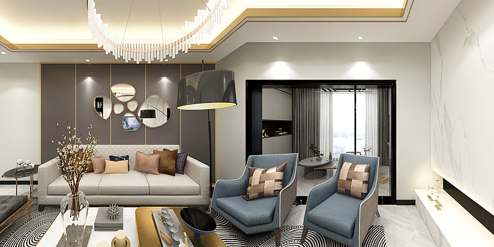 Jerryzha0-三台江岸国际-轻奢-装修设计方案