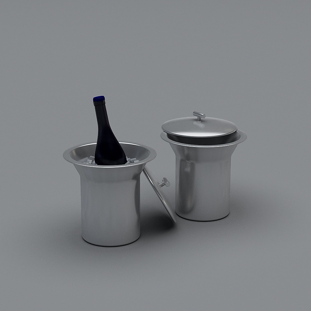 雅莎罗_美式_冰酒桶3D模型