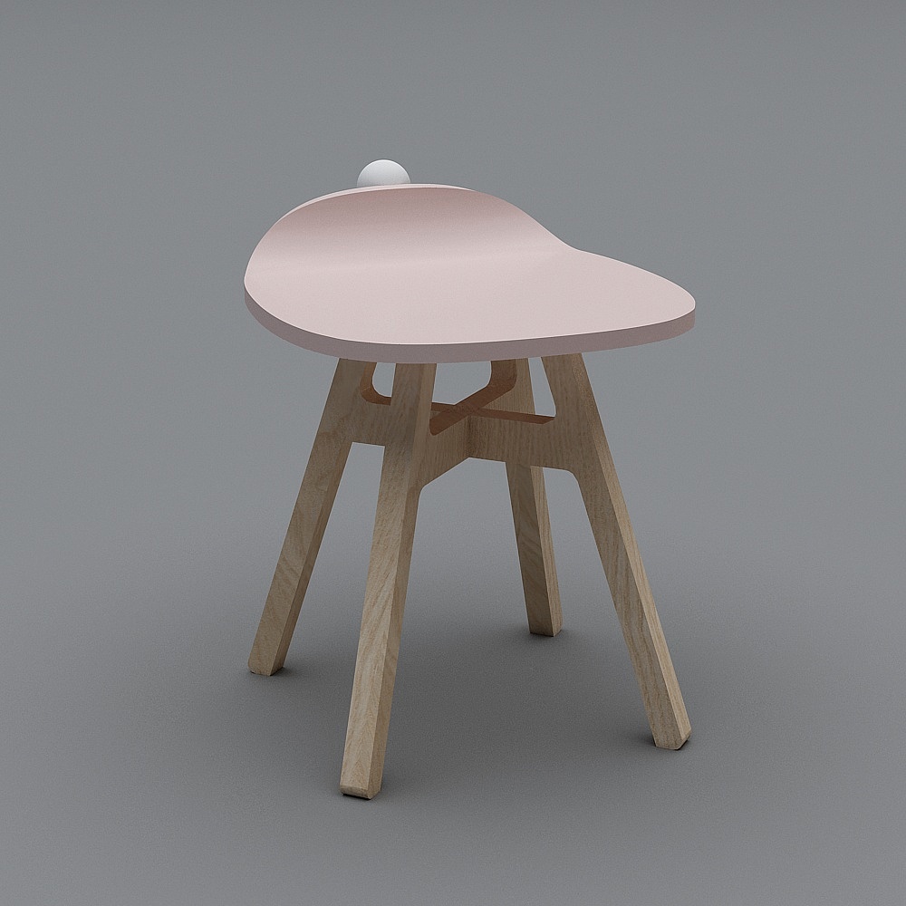 兔子凳子3D模型