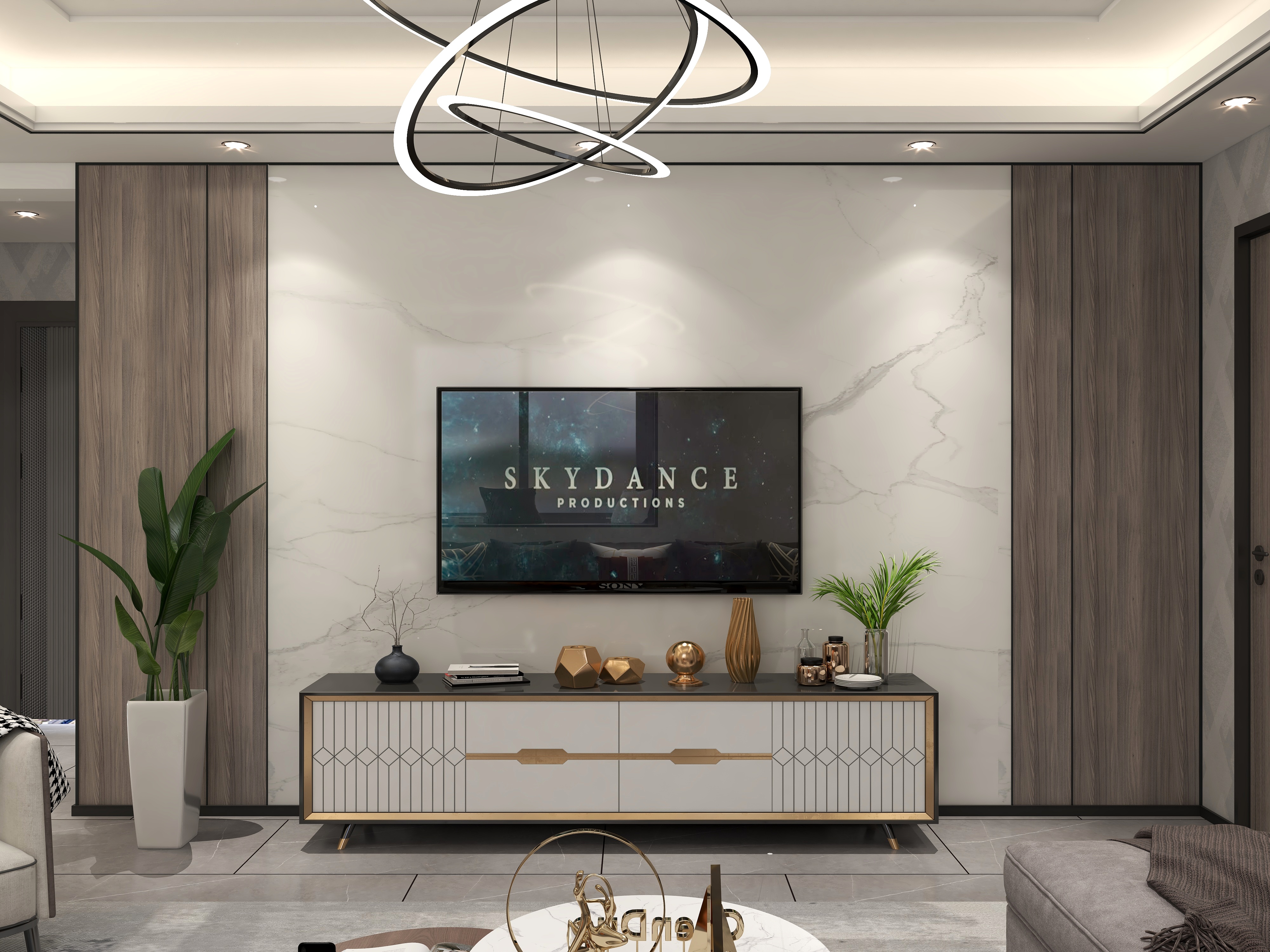 连瑞雪-109㎡现代轻奢三室装修效果图