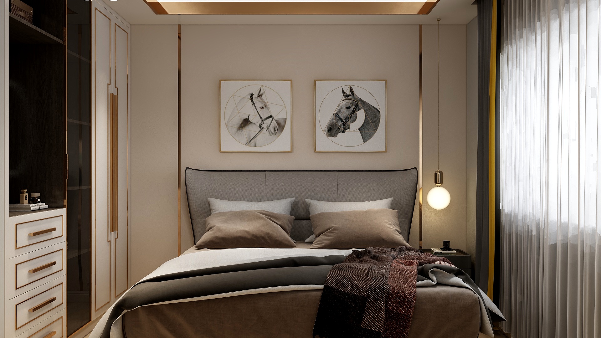 潮州设计师阿龙-小幸福---瑞和园89.50㎡B户型一层主卧装修效果图第1张