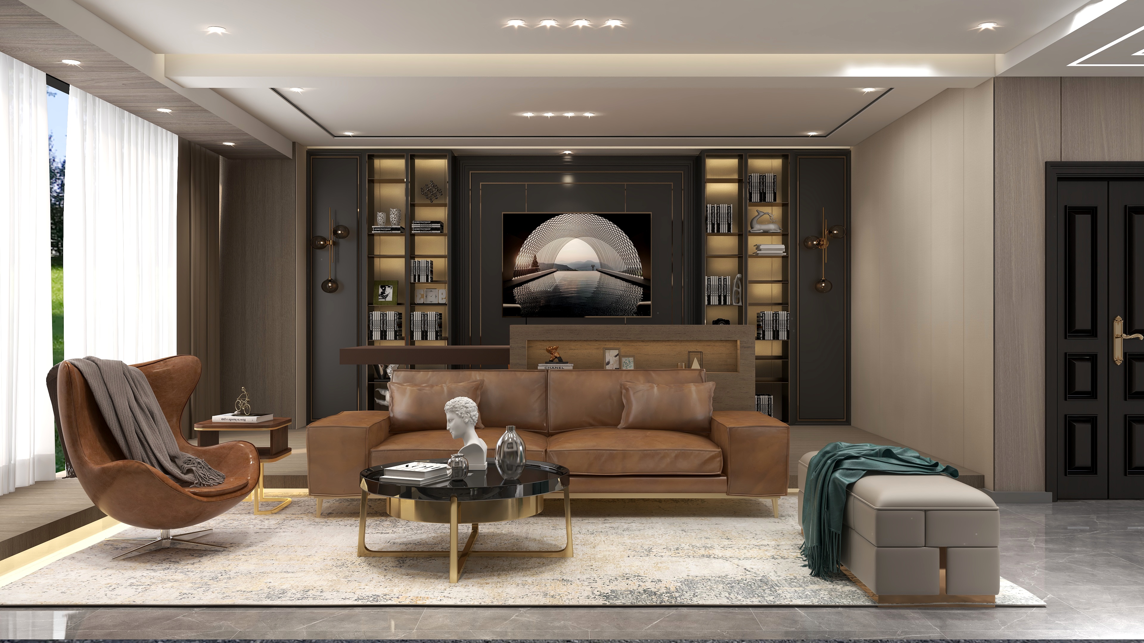 高邻清-《超感》后现代风格|130m²三室平层-装修设计方案