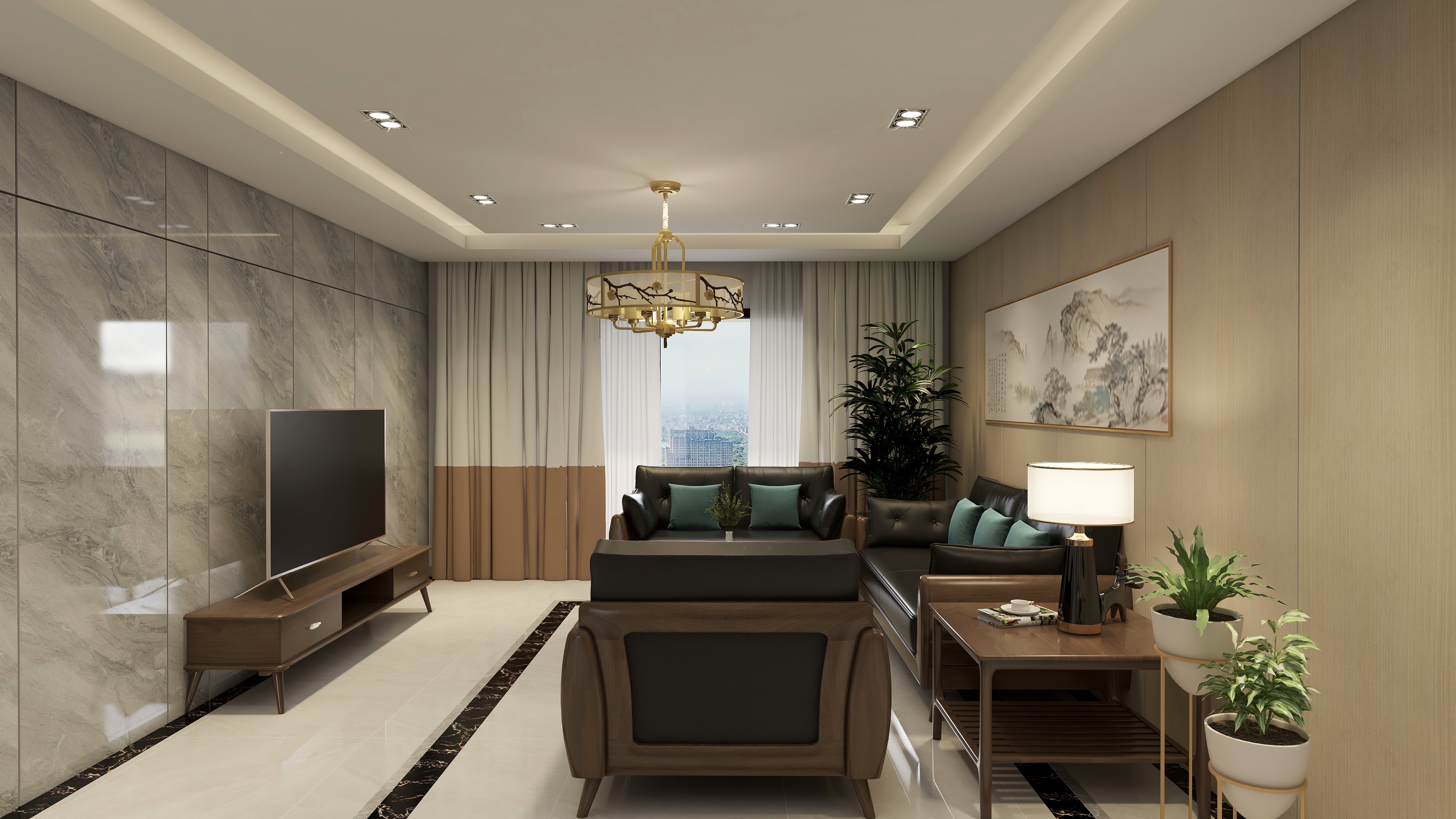 和木居兰州-12文庭雅苑3#楼-D-5户型(1)-装修设计方案