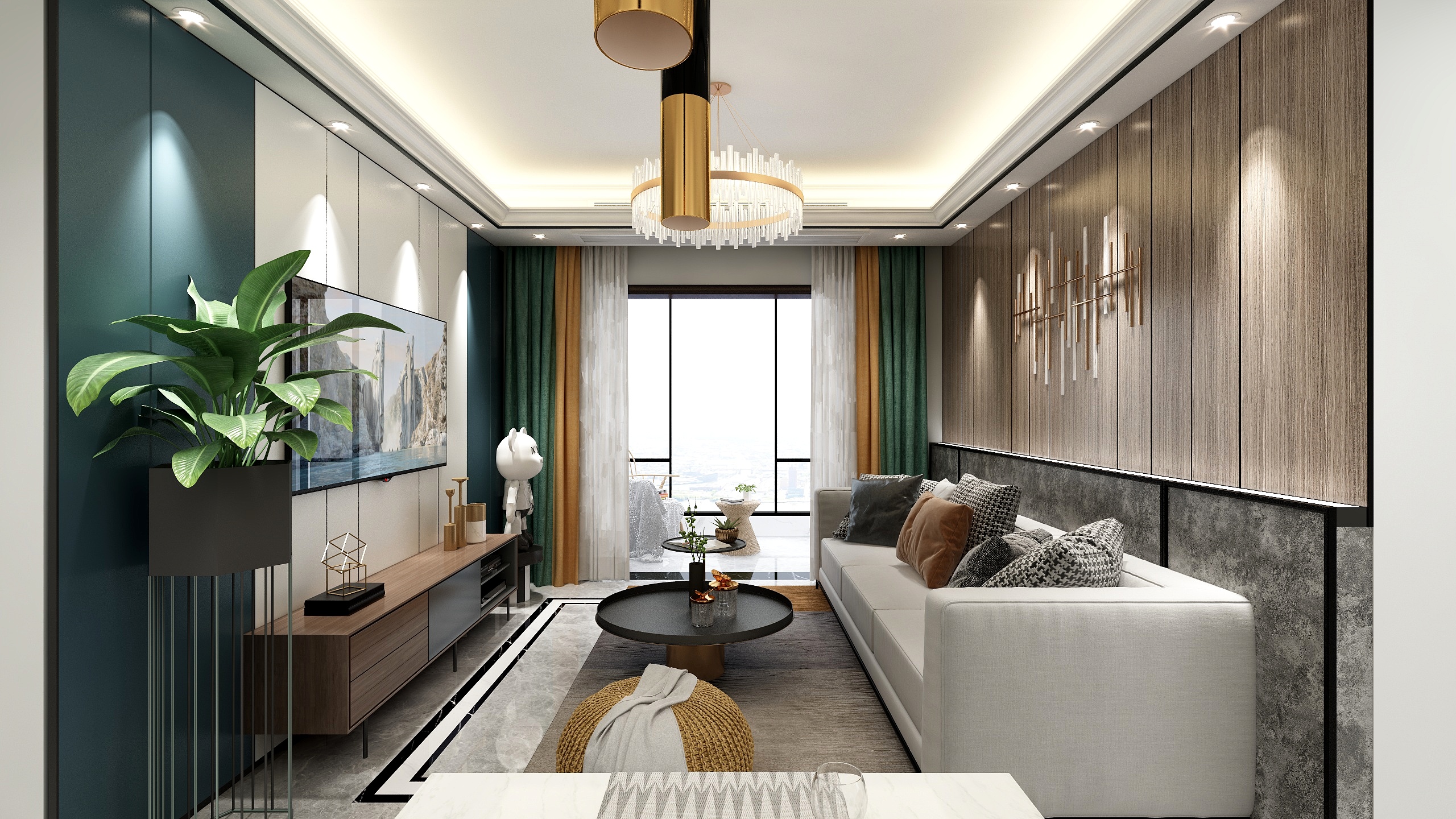 恒信远程装饰-中建公馆96㎡现代风-装修设计方案