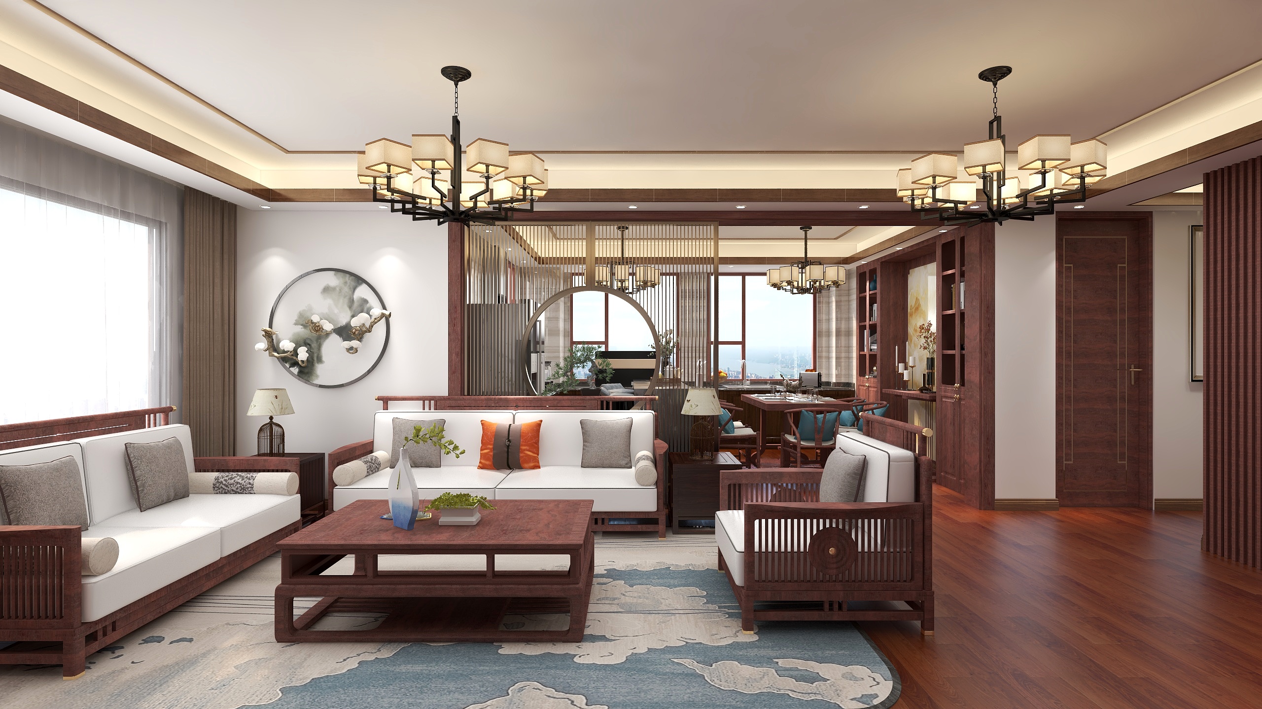 洸-若-180方新中式装修效果图