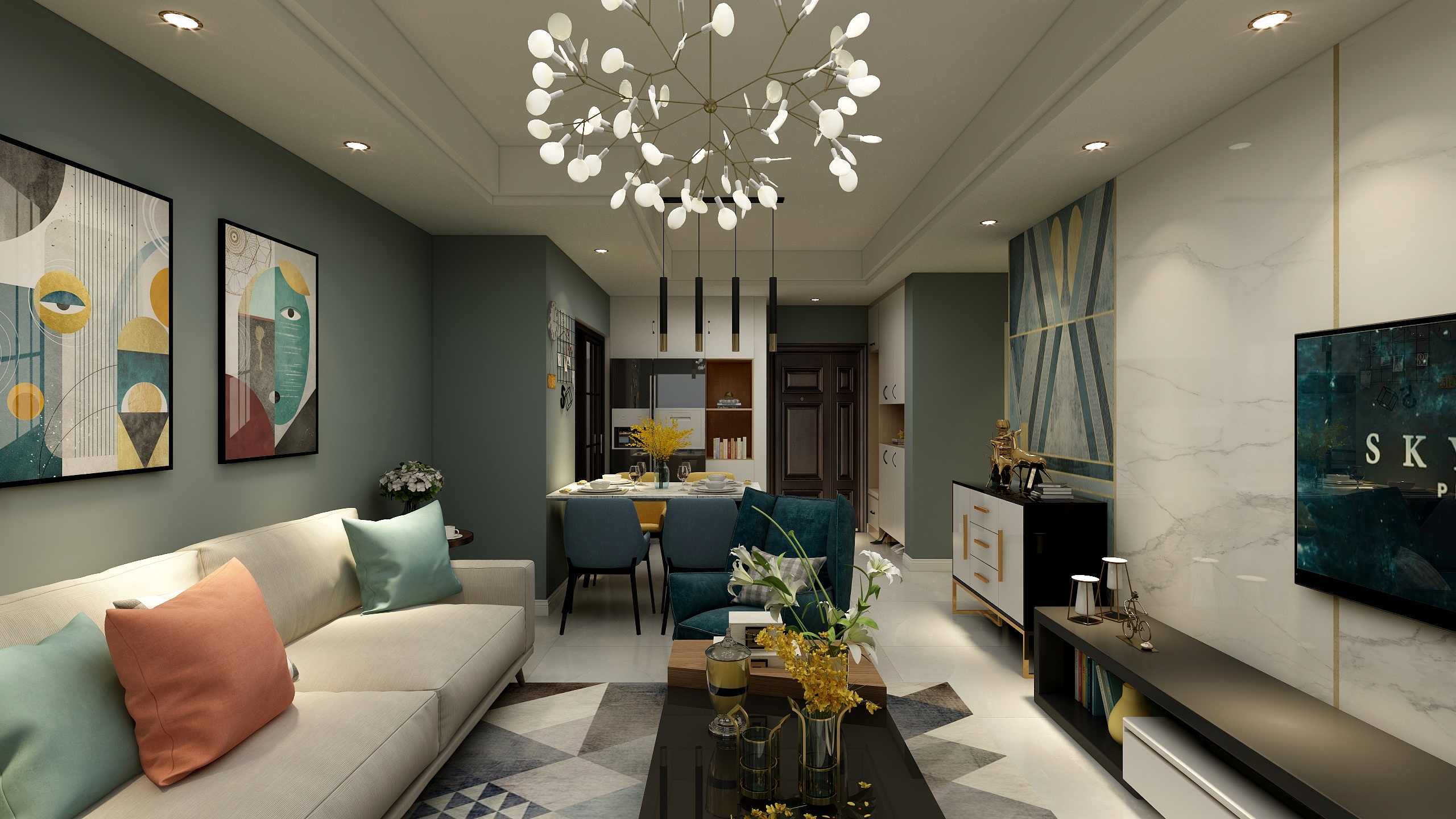 潘翔-红星爱情海花园北欧-装修设计方案