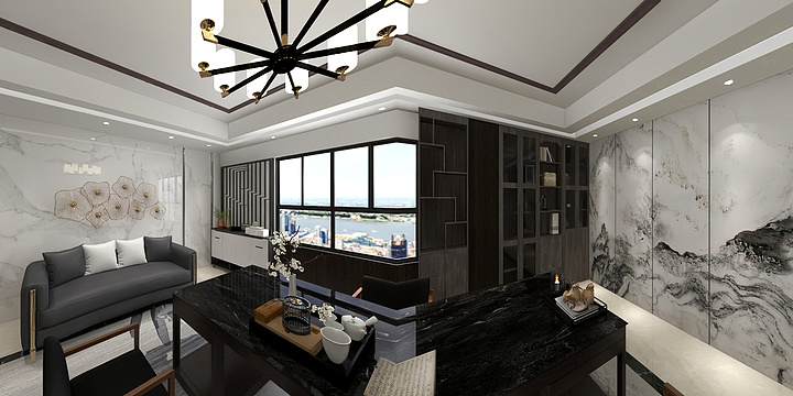 武陵人oO-匠多多办公室4.23布局背景墙-装修设计方案