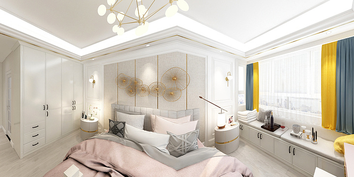 科凡定制s-白云湖欧式轻奢版酒柜变更-装修设计方案