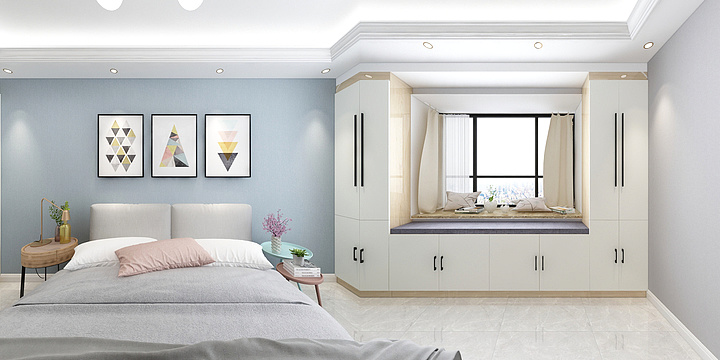 淡色迷人-滨河湾-装修设计方案