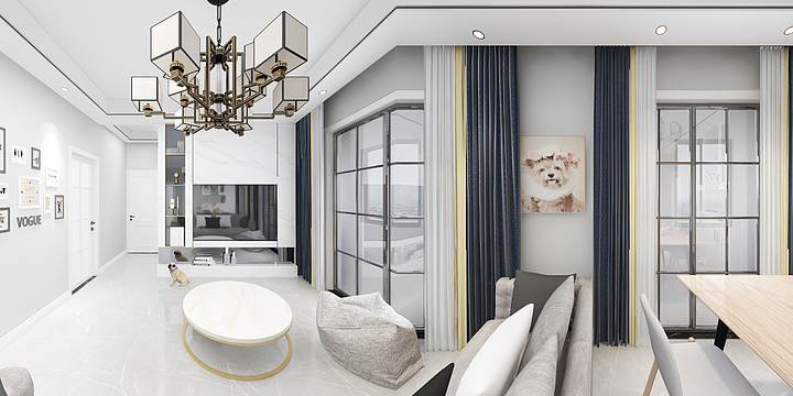 东宏设计.-瑞和园89.50㎡B户型3室2厅1卫-装修设计方案