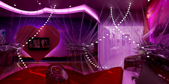 一只力力-新港湾大酒店主题房迷情-装修设计方案