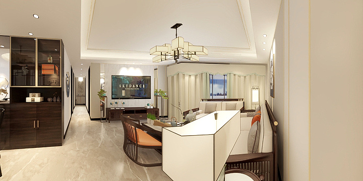 晟祥装饰何齊-新中式风格-装修设计方案