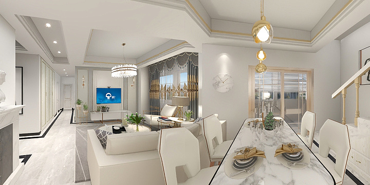 晓野丨-轻奢三房-装修设计方案