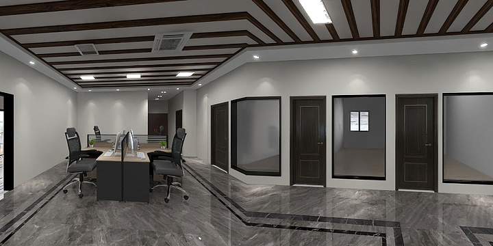 首席设计师恒辉-卓越世纪中心5层效果图-装修设计方案