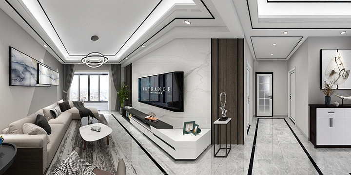 HJ小陈-富贵国际2栋1907翁总现代黑白灰-副本-副本-装修设计方案