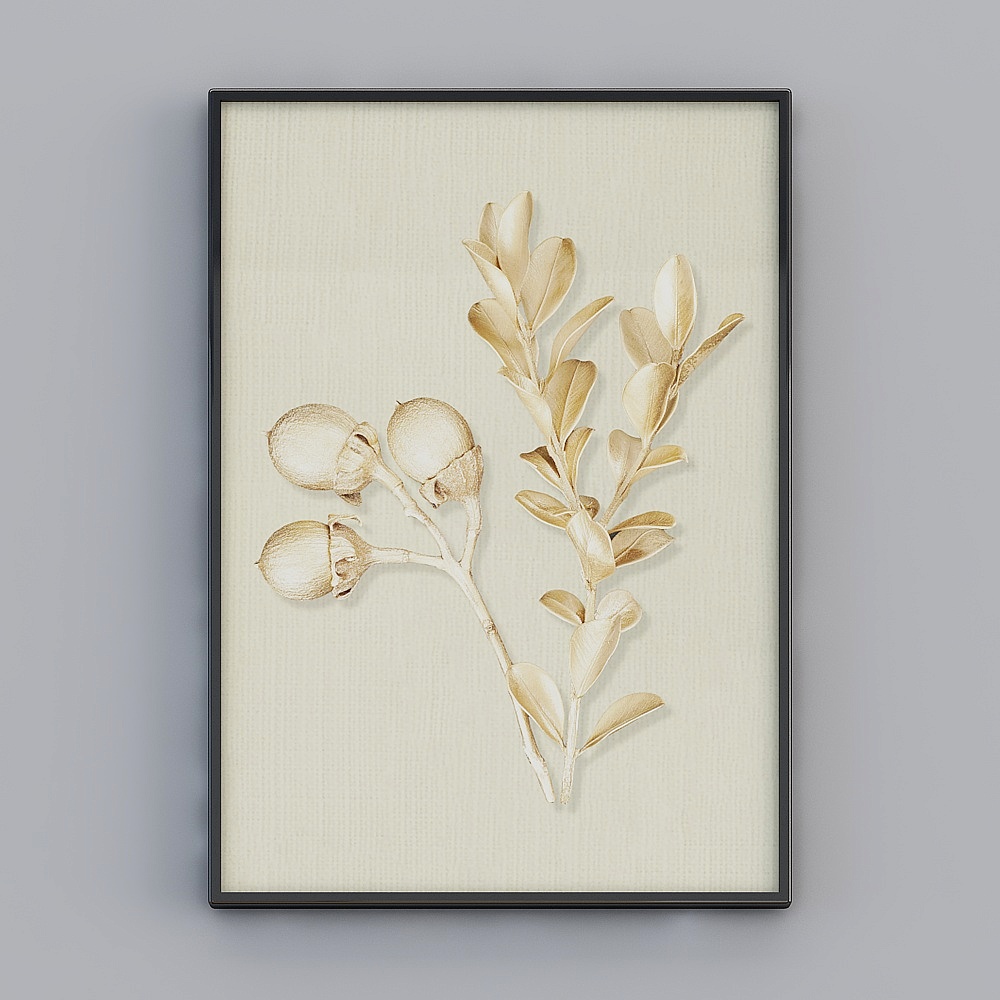 荣耀佳画-F-简约现代-29089-植物花卉装饰画3D模型
