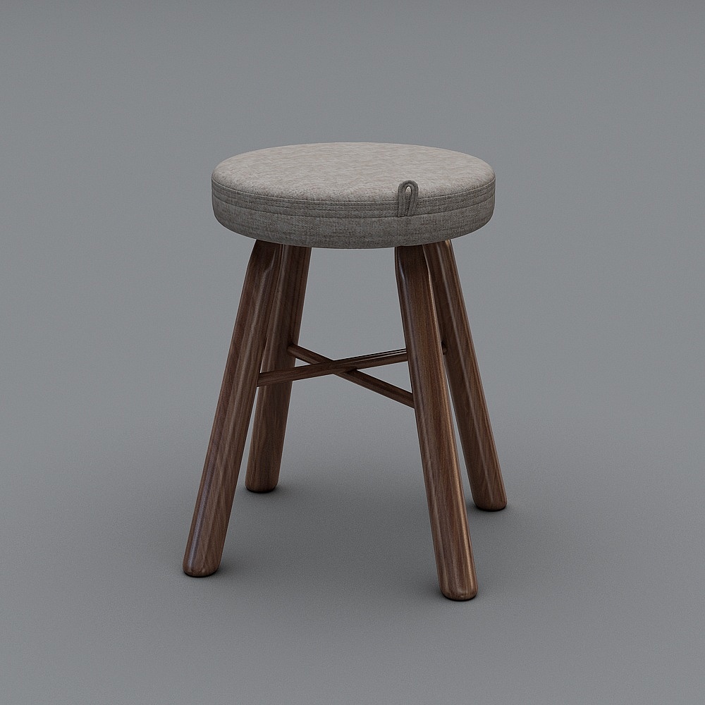 维莎-单品系列-H0459化妆凳3D模型