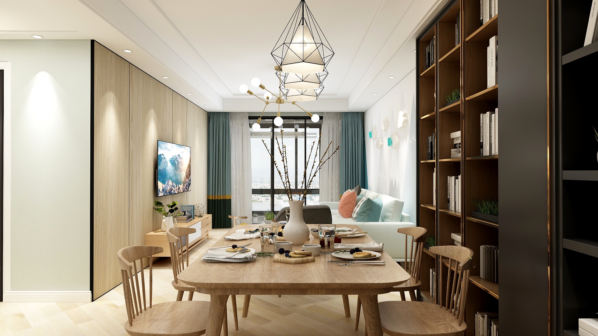 汇富装饰-德信海德公园83.00㎡A2’3室2厅1卫1厨-装修设计方案