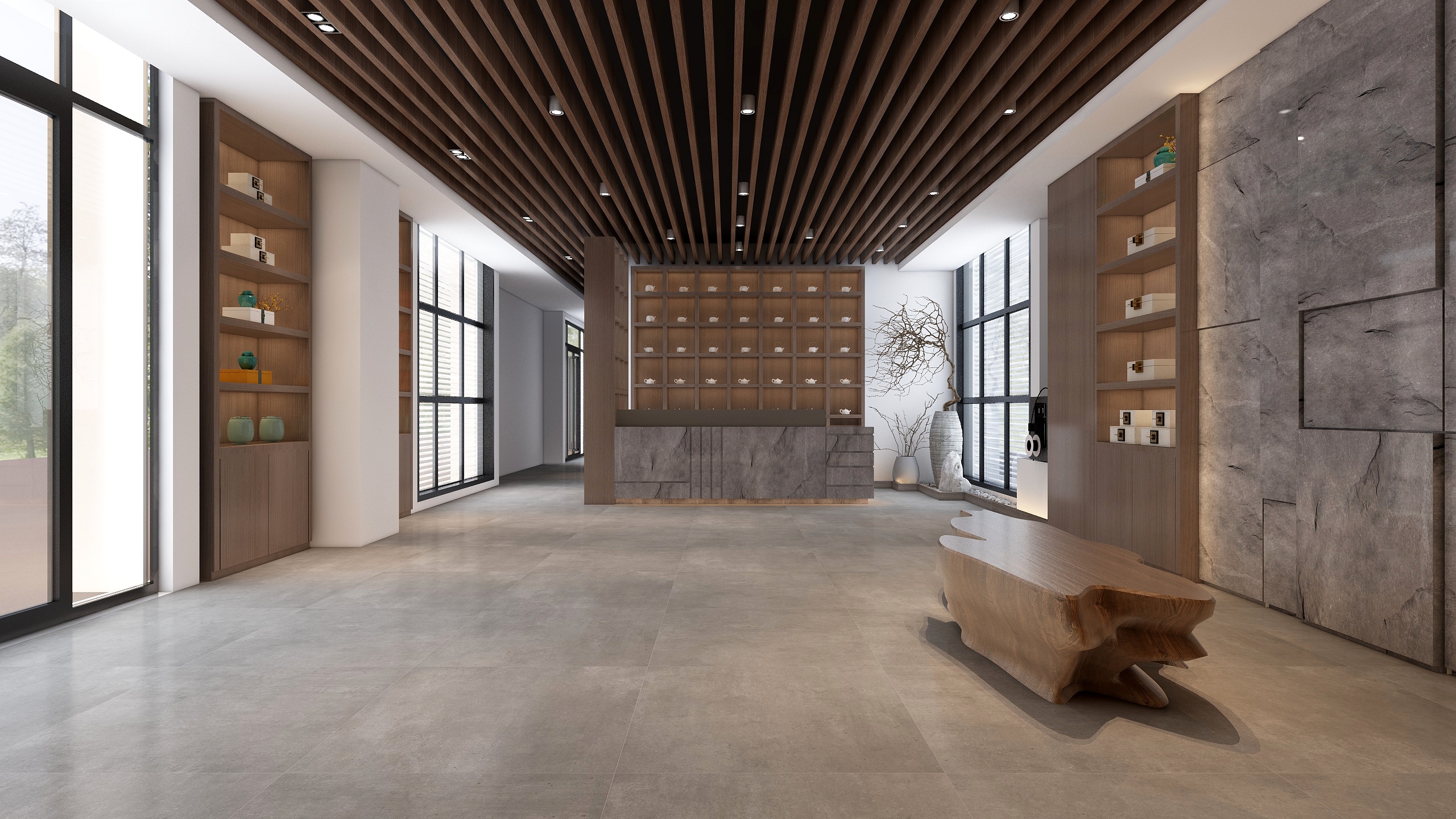 松欣-茶叶展厅-装修设计方案