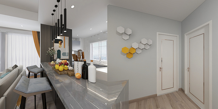 良工装饰丨设计师商柳-柳岸禾风15-804-装修设计方案