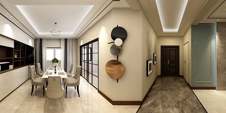 双LS-霍城江南名府贾总--美式-装修设计方案