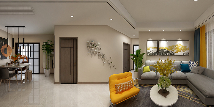 李伟魏Lww-林河世家01户型103平米-装修设计方案